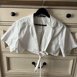 Zara Elegant White Blazer
